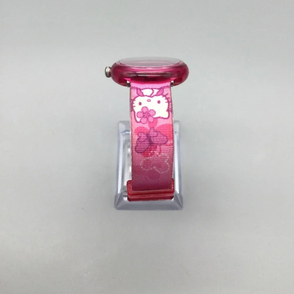 Flik Flak Hello Kitty Girls Watch 29mm Pink Dial Fabric Strap Swiss New Battery